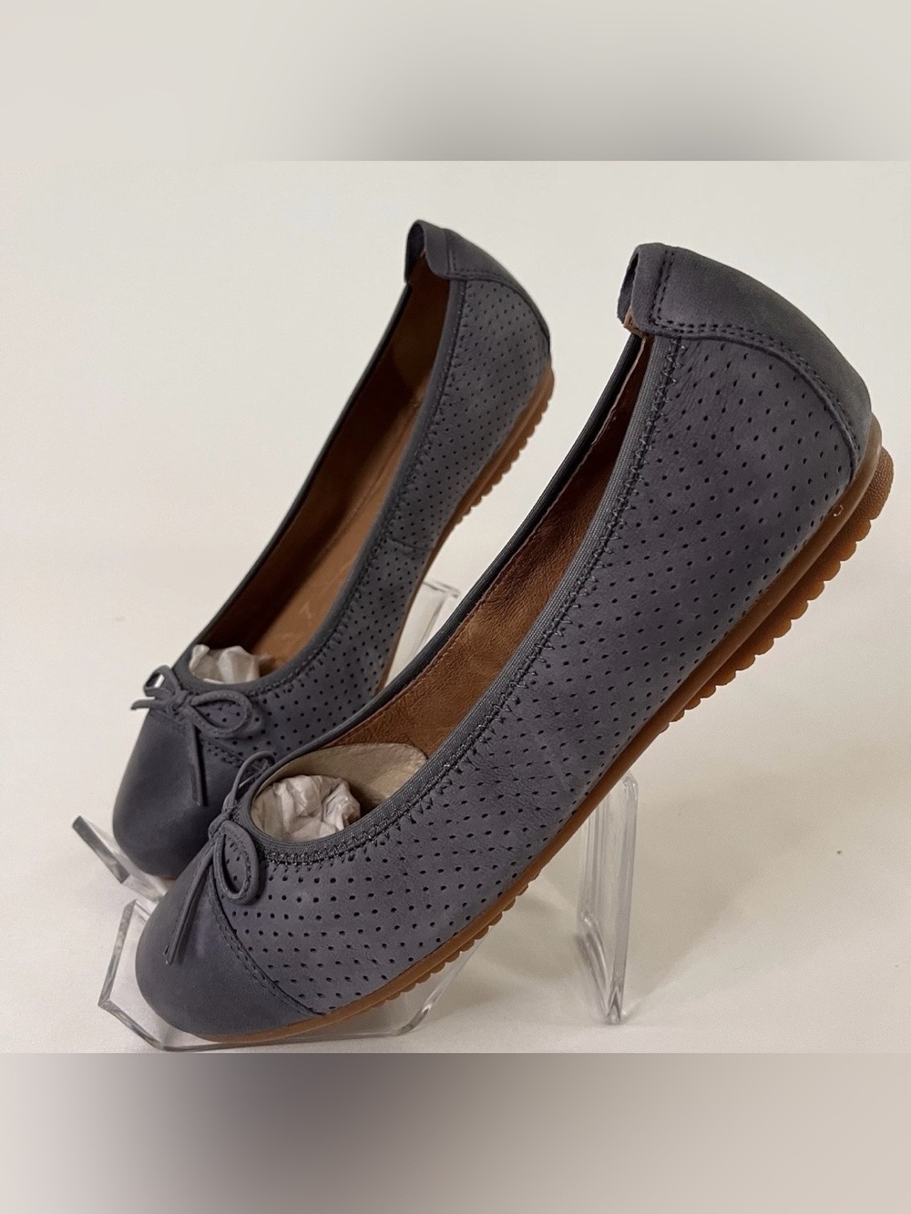 Josef Seibel Women's Leather Blue Suede Cap Toe Comfort Loafers 40 EU 9.5 US